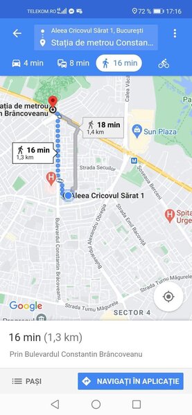 Berceni, intre metrou Piata Sudului si C-tin Brancoveanu, garsoniera