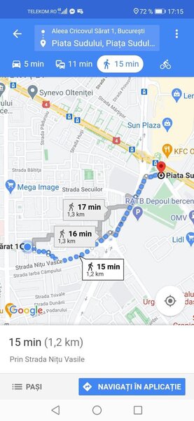 Berceni, intre metrou Piata Sudului si C-tin Brancoveanu, garsoniera